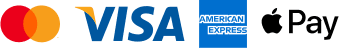 Payment methods (Visa, Mastercard, Amex, Apple Pay)